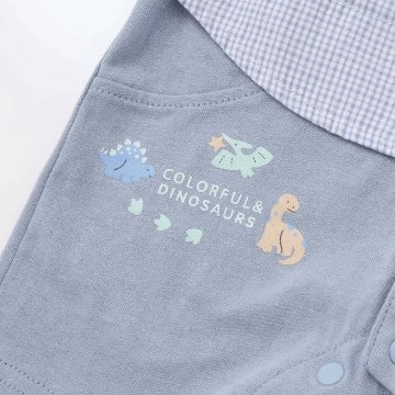 SLAP SLIP baby (スラップスリップ) 「マドラスチェックシャツドッキング半袖カバーオール」(80cm)  メール便対応可の画像