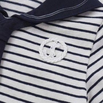 SLAP SLIP baby (スラップスリップ) 「セーラーカラーマリンドッキング半袖カバーオール」(70-80cm)  メール便対応可の画像