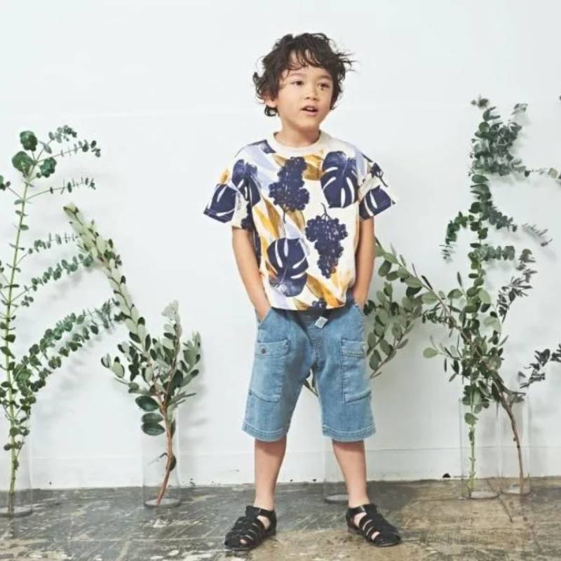 maarook「ボタニカルプリントTシャツ」(90-160cm)   【メール便送料無料】の画像
