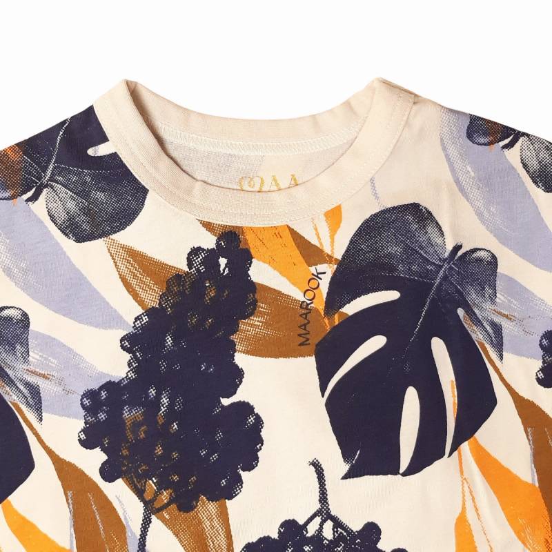 maarook「ボタニカルプリントTシャツ」(90-160cm)   【メール便送料無料】の画像