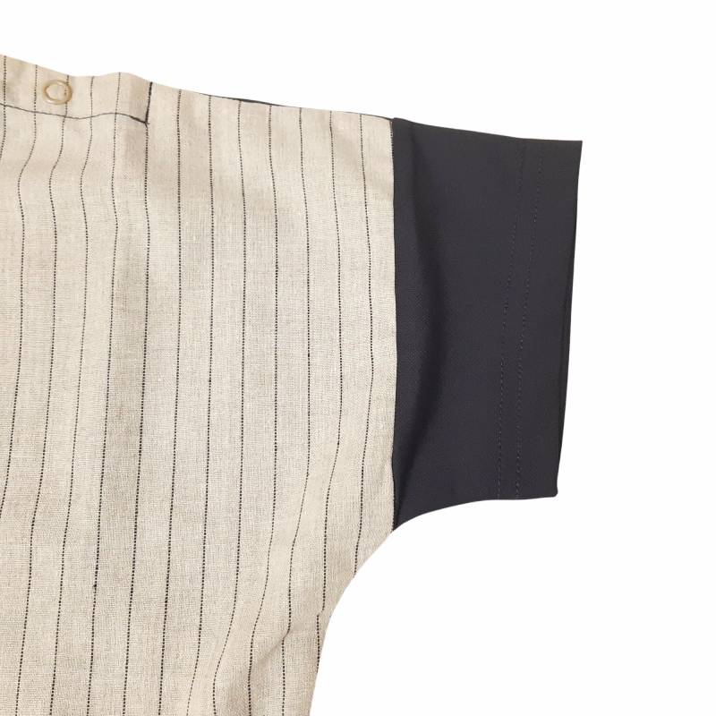 maarook「コットンリネンストライプTシャツ」(90-160cm)   【メール便送料無料】の画像