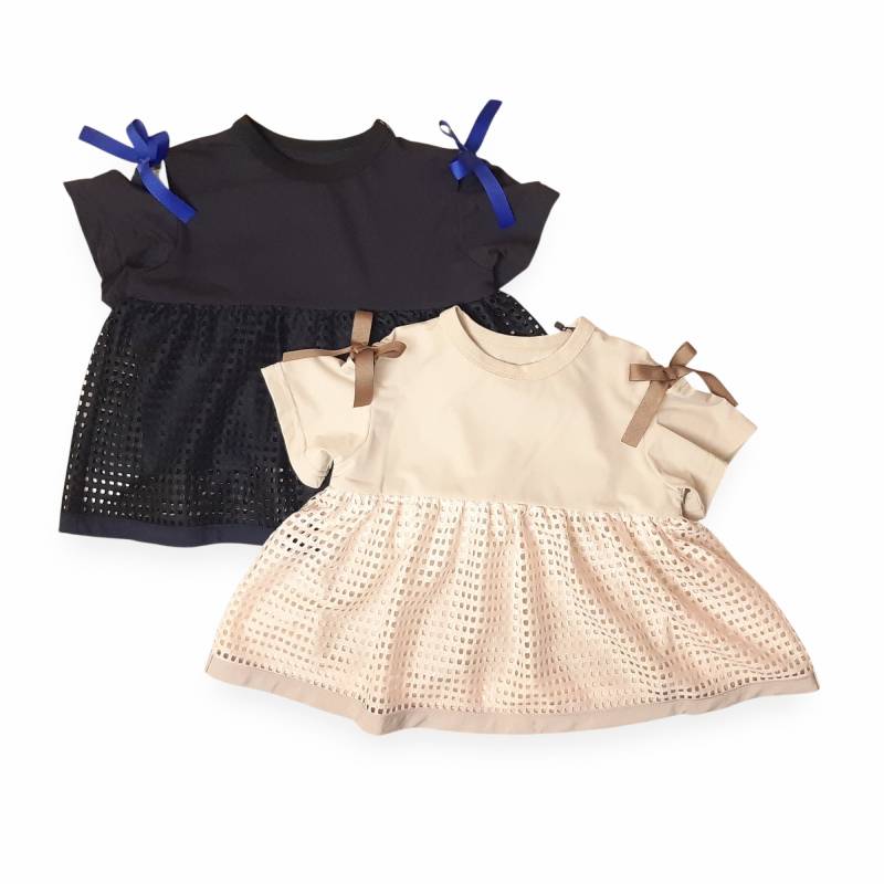 maarook「接触冷感鹿の子天竺メッシュ切り替えチュニック」(90-160cm)   【メール便送料無料】の画像