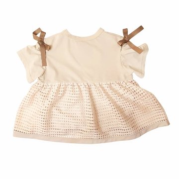 maarook「接触冷感鹿の子天竺メッシュ切り替えチュニック」(90-160cm)   【メール便送料無料】の画像