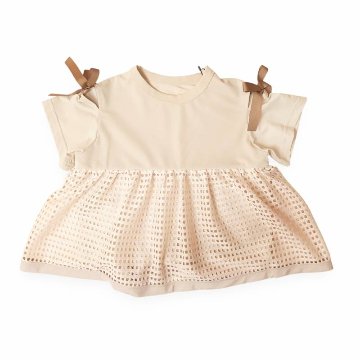 maarook「接触冷感鹿の子天竺メッシュ切り替えチュニック」(90-160cm)   【メール便送料無料】の画像
