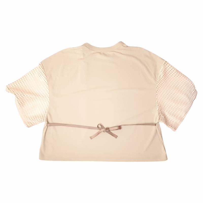 MUUNAA「接触冷感鹿の子天竺メッシュ袖Tシャツ」FREE   【メール便送料無料】の画像