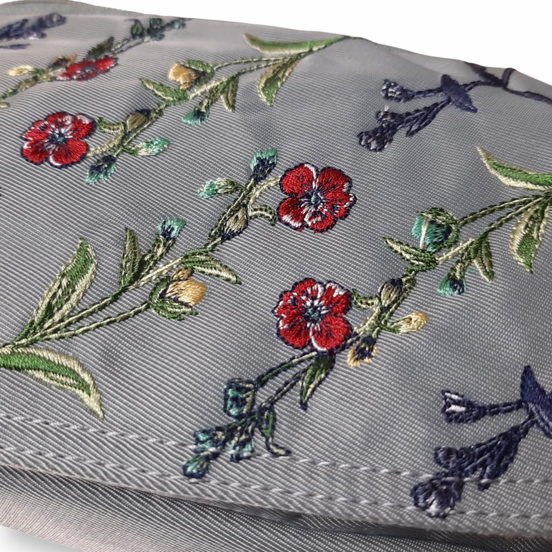 SUPER HAKKA glanta 「フラワーストライプ刺繍ミニショルダーバッグ」Fの画像