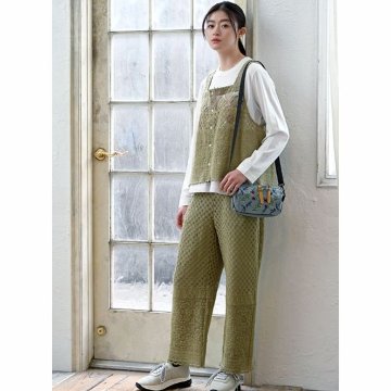 SUPER HAKKA glanta 「フラワーストライプ刺繍ミニショルダーバッグ」Fの画像
