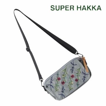 SUPER HAKKA glanta 「フラワーストライプ刺繍ミニショルダーバッグ」Fの画像