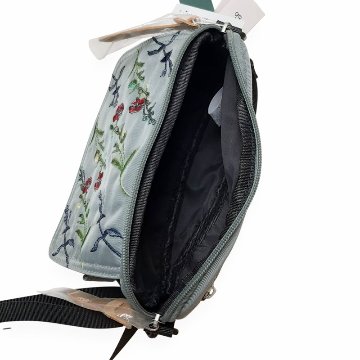 SUPER HAKKA glanta 「フラワーストライプ刺繍ミニショルダーバッグ」Fの画像