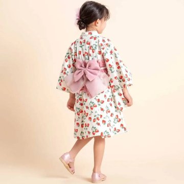 SLAP SLIP 「カンタン着付けショート丈プルオーバー浴衣+帯セット (80-130cm) の画像