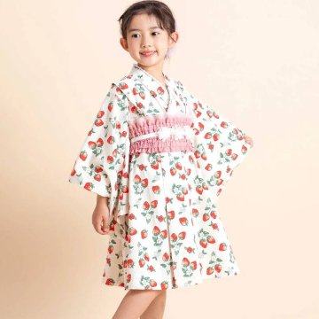 SLAP SLIP 「カンタン着付けショート丈プルオーバー浴衣+帯セット (80-130cm) の画像