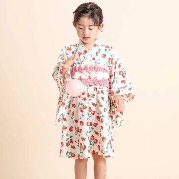 SLAP SLIP 「カンタン着付けショート丈プルオーバー浴衣+帯セット (80-130cm) の画像