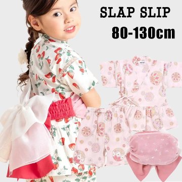 SLAP SLIP 「総柄フリル甚平＋帯 3点セット」 (80-130cm) の画像