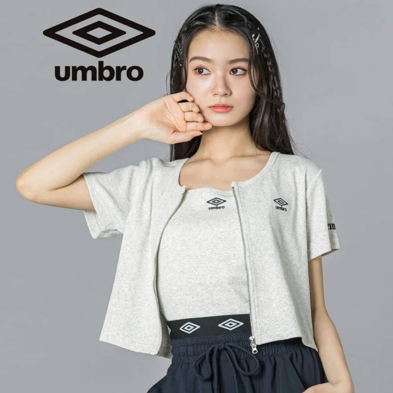 ZIDDY「umbroコラボ ジップアップカーディガン＋キャミソールセット」 (140-160cm)　【メール便送料無料】の画像