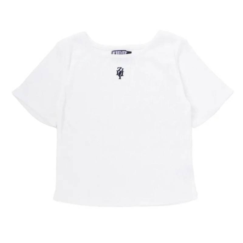 ZIDDY「リブTシャツ＋ギンガムビスチェ＆スカート 3点セット」 (140-160cm)の画像