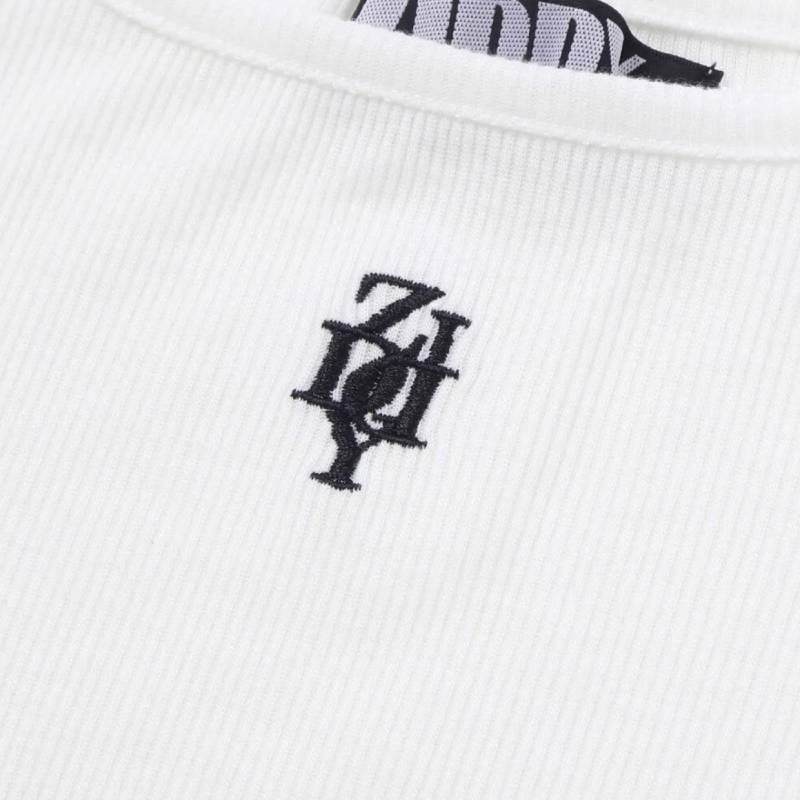 ZIDDY「リブTシャツ＋ギンガムビスチェ＆スカート 3点セット」 (140-160cm)の画像