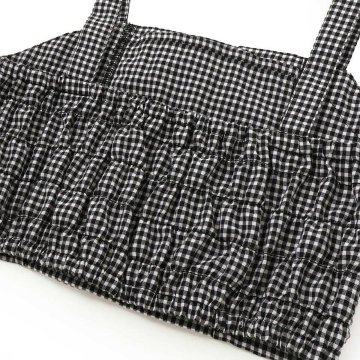 ZIDDY「リブTシャツ＋ギンガムビスチェ＆スカート 3点セット」 (140-160cm)の画像