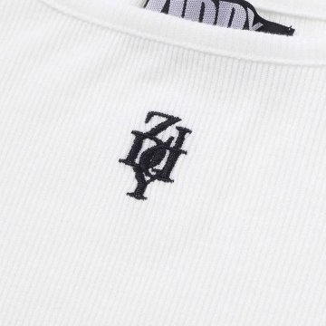 ZIDDY「リブTシャツ＋ギンガムビスチェ＆スカート 3点セット」 (140-160cm)の画像
