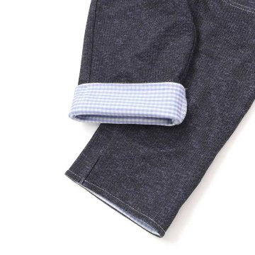 SLAP SLIP(スラップスリップ) 「りんごポケット 折り返し裾7分丈カットデニムパンツ」(80-110cm) 【メール便送料198円対応】の画像