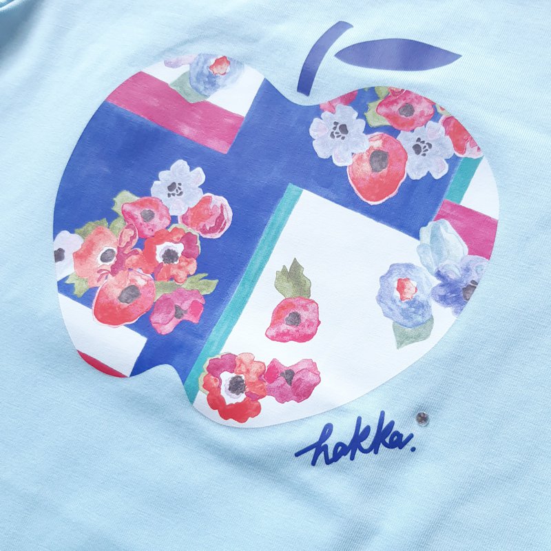 hakka kids baby「フラワーりんごプリントTシャツ」(80-130cm） 【メール便送料無料】の画像