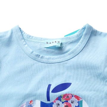 hakka kids baby「フラワーりんごプリントTシャツ」(80-130cm） 【メール便送料無料】の画像