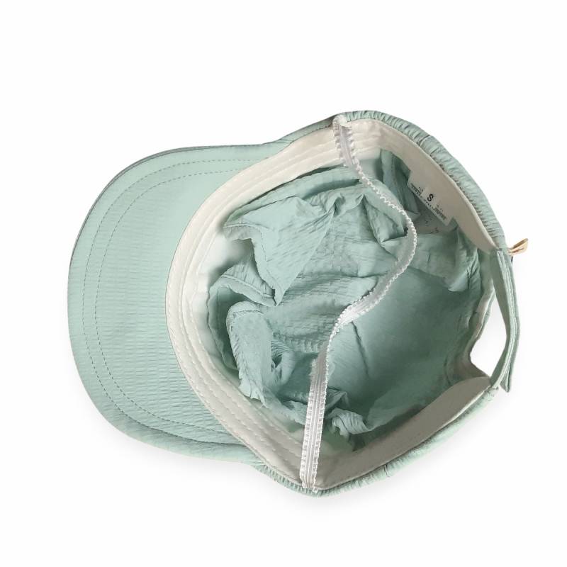 hakka baby「UVケア くま耳日よけ付きキャップ」S(48-50cm)【メール便送料無料】の画像