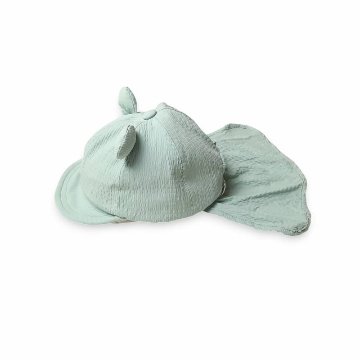 hakka baby「UVケア くま耳日よけ付きキャップ」S(48-50cm)【メール便送料無料】の画像