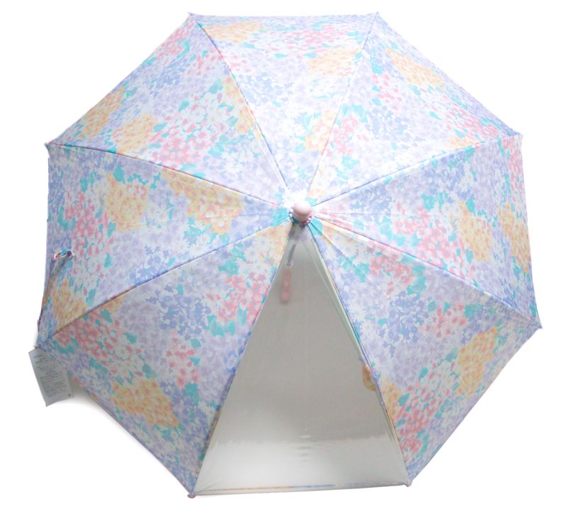 傘 子供 fafa 45cm ラベンダーマルチフラワー柄 SPLISH SPLASHの画像