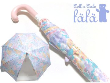 傘 子供 fafa 45cm ラベンダーマルチフラワー柄 SPLISH SPLASHの画像