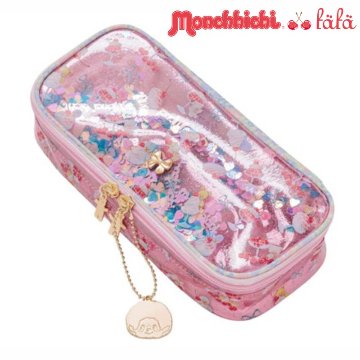 fafa「【モンチッチコラボ】ELSIE MAE クリアラメPVCスパンコール入りペンケース」（F）の画像