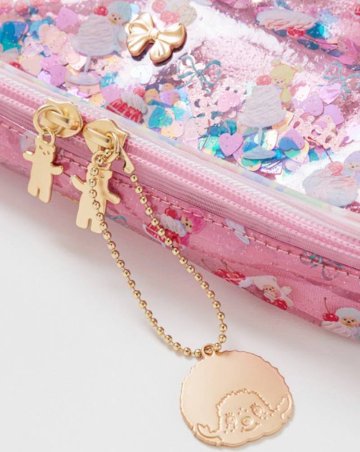 fafa「【モンチッチコラボ】ELSIE MAE クリアラメPVCスパンコール入りペンケース」（F）の画像