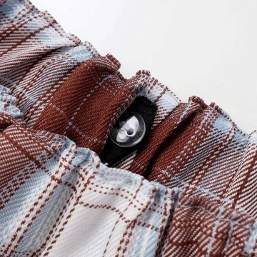 nexchic (ネクシック) 「エンブレム刺繍入りチェック柄プリーツスカパン」(120-150cm) の画像