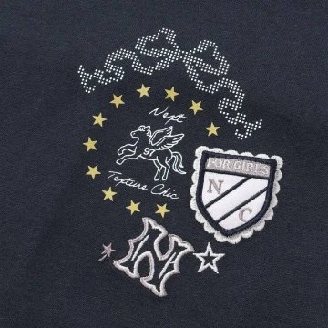 nexchic (ネクシック) 「セーラーカラー風レース切り替えTシャツ」(130-150cm)　メール便送料198円対応の画像