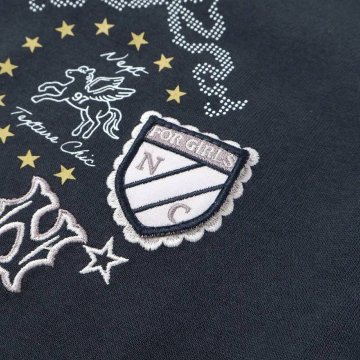 nexchic (ネクシック) 「セーラーカラー風レース切り替えTシャツ」(130-150cm)　メール便送料198円対応の画像