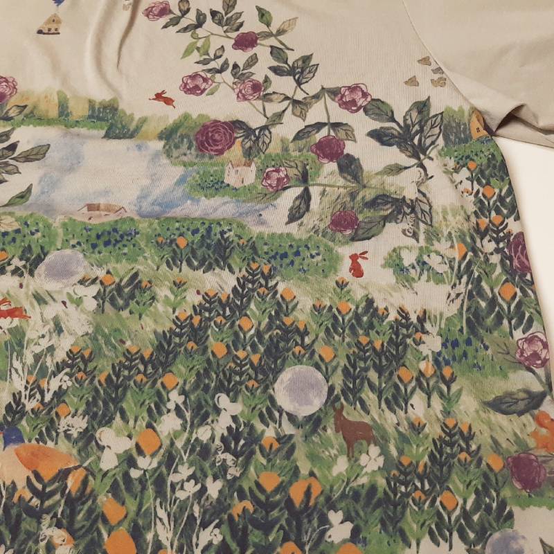 SUPER HAKKA「マイガーデンプリント半袖Tシャツ」 Fの画像