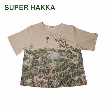 SUPER HAKKA「マイガーデンプリント半袖Tシャツ」 Fの画像