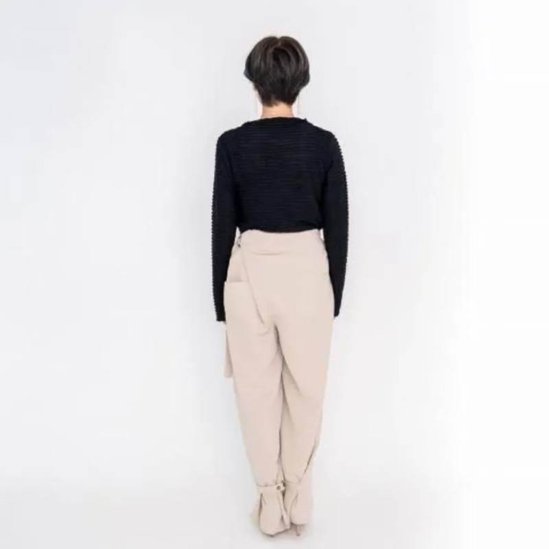 MUUNAA「ポリエステルツイルミドルワイドパンツ」FREE   の画像
