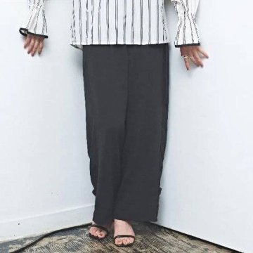 MUUNAA「ポリエステルツイルミドルワイドパンツ」FREE   の画像