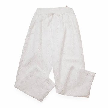 MUUNAA「カットワークレースロングパンツ」FREE   の画像
