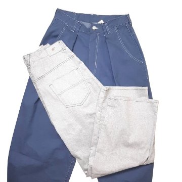 MUUNAA「ストレッチカラーデニムバレルシルエットパンツ」M   の画像
