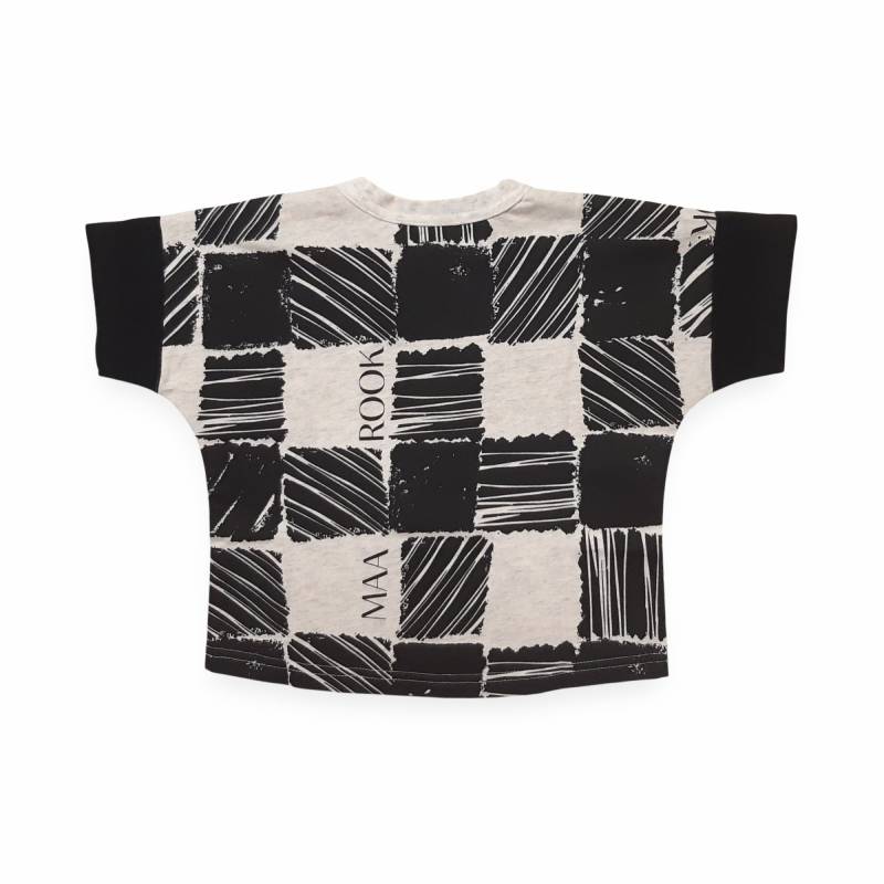 maarook「ブロックチェックプリントTシャツ」(90-130cm)   【メール便送料無料】の画像