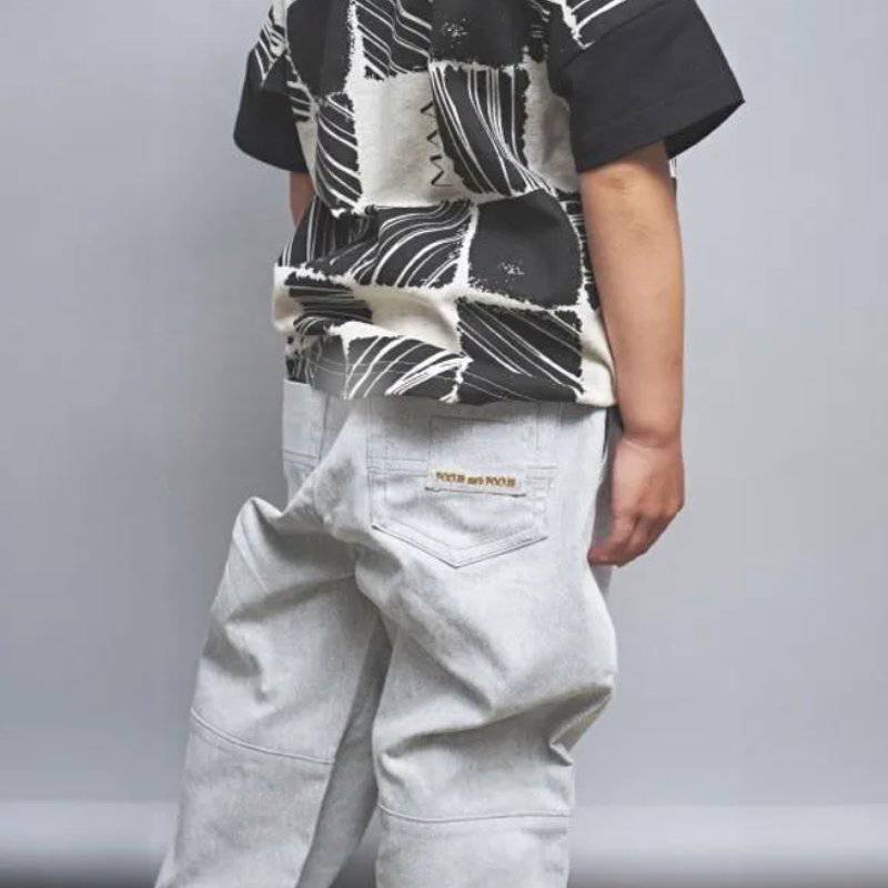 maarook「ブロックチェックプリントTシャツ」(90-130cm)   【メール便送料無料】の画像