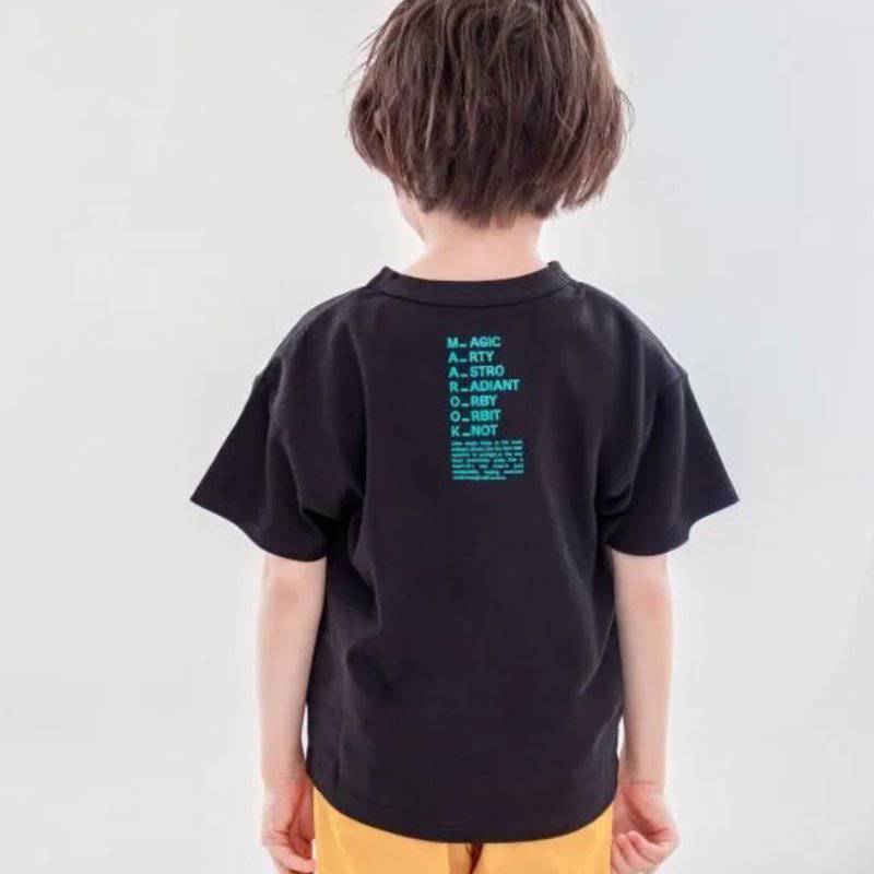 maarook「バナナブロックプリントTシャツ」(90-130cm)   【メール便送料無料】の画像