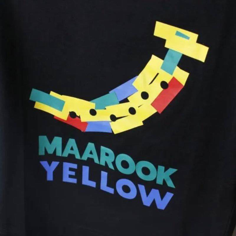 maarook「バナナブロックプリントTシャツ」(90-130cm)   【メール便送料無料】の画像