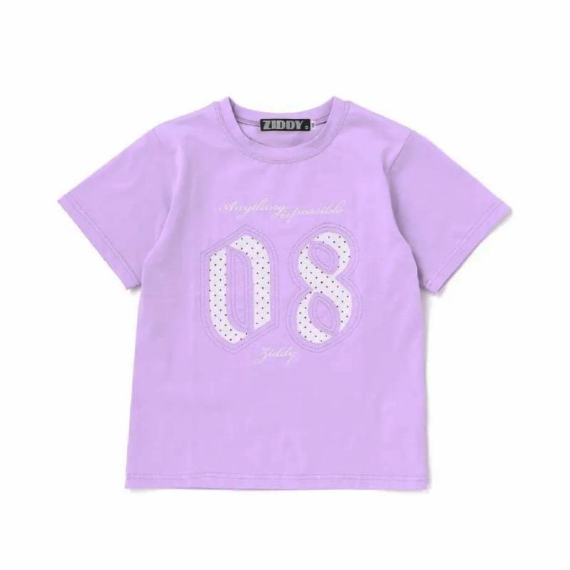 ZIDDY「【接触冷感】ナンバー 抜きアップリケ Tシャツ」 (140-160cm)　【メール便送料198円対応】の画像