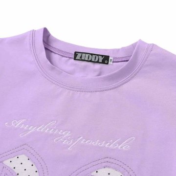 ZIDDY「【接触冷感】ナンバー 抜きアップリケ Tシャツ」 (140-160cm)　【メール便送料198円対応】の画像