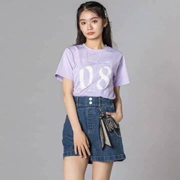 ZIDDY「【接触冷感】ナンバー 抜きアップリケ Tシャツ」 (140-160cm)　【メール便送料198円対応】の画像