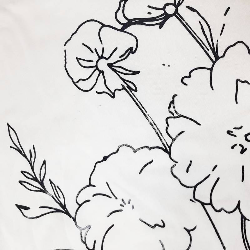 H.A.K 「エッジフローラ箔プリントTシャツ」0-1の画像
