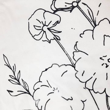 H.A.K 「エッジフローラ箔プリントTシャツ」0-1の画像
