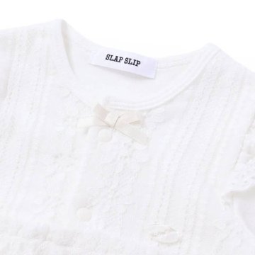 SLAP SLIP baby (スラップスリップ) 「 レース切り替え２WAYロンパース＋帽子セット」(50-70cm)  メール便対応可の画像
